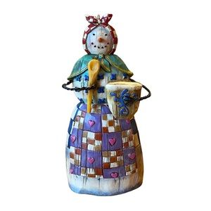 Jim Shore Snowman Ornament 2003 Baking Kitchen Collectible